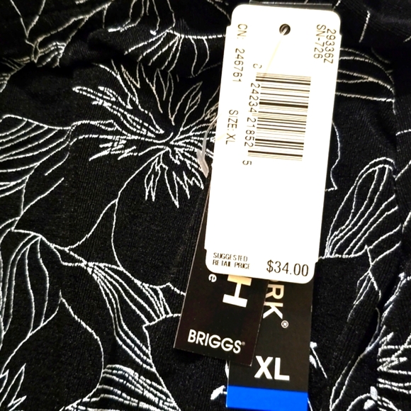 Briggs NY Black & White Floral Print Maxi Skirt Size XL Elastic Waist New - Picture 5 of 8